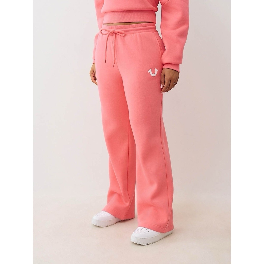 True Religion True Religion Varsity Straight Leg Sweatpants Size Xl Pink.